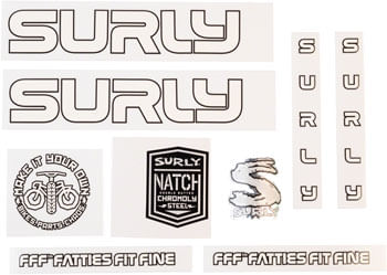 Surly Intergalactic Decal Set - White