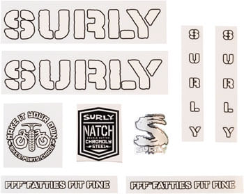 Surly Overspray Decal Set - White