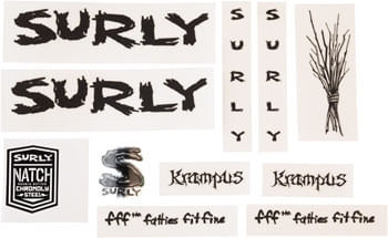 Surly-Krampus-Decal-Set---Metallic-Black