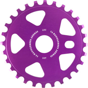 Sunday Sabretooth V2 Sprocket - 28t, Anodized Purple