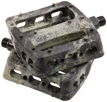 Odyssey Twisted Pro PC Pedals - Platform, Composite/Plastic, 9/16", Black/Army Green