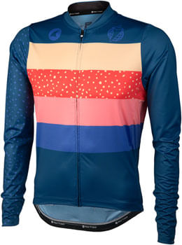 Salsa-Team-Polytone-Men-s-Long-Sleeve-Jersey---Dark-Blue-w--Stripes-Medium