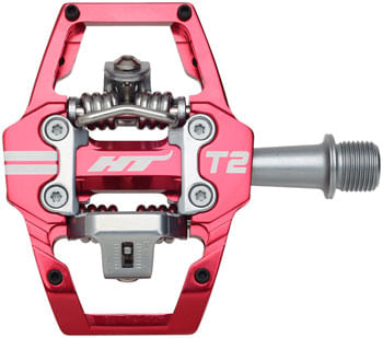 HT-Components-T2-Pedals---Dual-Sided-Clipless-with-Platform-Aluminum-9-16--Red