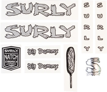 Surly-Big-Dummy-Frame-Decal-Set---Metallic-Silver