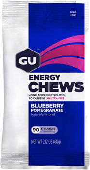 GU Energy Chews - Blueberry Pomegranate, Box of 12 Bags