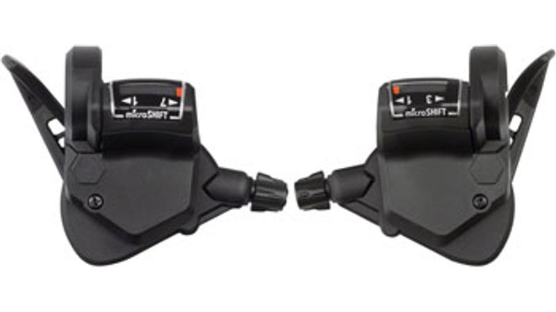 microSHIFT TS38 Thumb-Tap Shifter Set - 7 Speed, Triple, Optical Gear  Indicator, Shimano Compatible