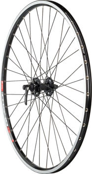 Quality Wheels TK535/Deore Front Wheel - 700, QR x 100mm, 6-Bolt, Rim Brake, Black, Clincher