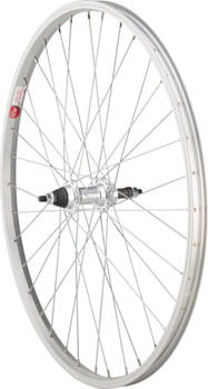 Quality Wheels TK535/Deore Rear Wheel - 700, QR x 135mm, 6-Bolt Disc, Rim Brake, HG 10, Black, Clincher