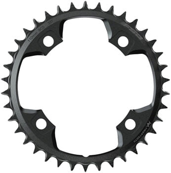 Full-Speed-Ahead-Gossamer-Pro-MegaTooth-Chainring---38t,-110-Full-Speed-Ahead-ABS-BCD,-4-Bolt,-Aluminum,-For-1-x-11-Speed,-Black