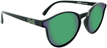 Optic Nerve ONE Proviso Sunglasses - Matte Black/Polarized Smoke with Green Mirror
