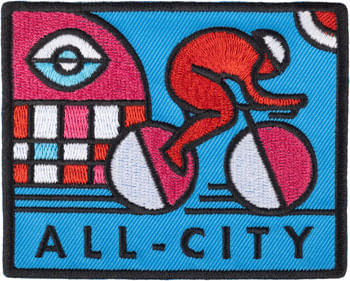 All-City Parthenon Party Patch - White, Pink, Red, Blue, Black