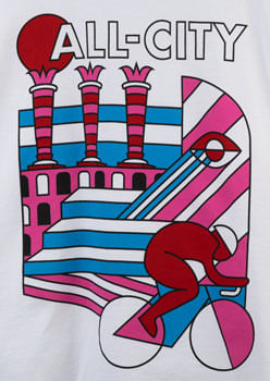 All-City-Parthenon-Party-Men-s-T-Shirt---White-Pink-Red-Blue-Black-Medium