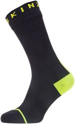 SealSkinz-Waterproof-All-Weather-Mid-Length-with-Hydrostop-Socks---X-Large-Black-Neon-Yellow