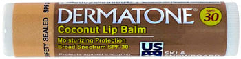Dermatone Lip Balm - 0.15oz Tube, SPF30, Coconut
