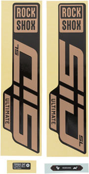 Rockshox Fork Decal Kit - SID SL Ultimate, 27.5"/29", Matte Copper Foil/High Gloss Black