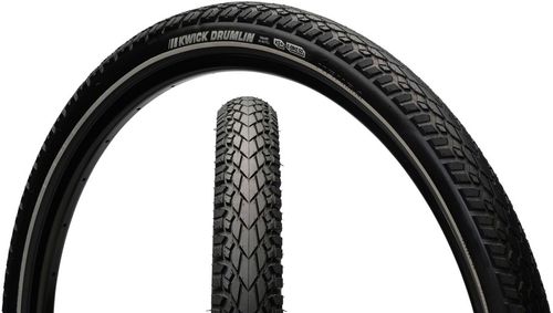 Kenda Kwick Drumlin Tire - 26 x 2.2, Clincher, Wire, Black/Reflective, K-Shield, SRC, E-50