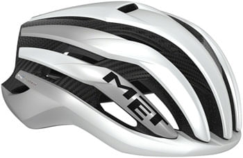 MET Trenta 3K Carbon MIPS Helmet - White/Silver Metallic, Matte, Large