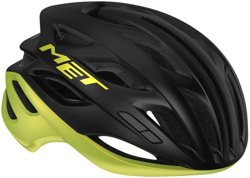 MET Estro MIPS Helmet - Black/Lime Yellow Metallic, Glossy, Large