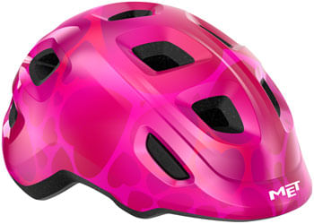MET Helmets Hooray MIPS Child Helmet - Pink Hearts, Small, 52-55cm