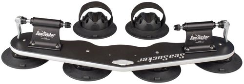 SeaSucker Mini Bomber 2-Bike Roof Rack - HUSKE QR Fork Mounts and Rear Wheel Holders, Black