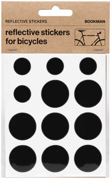 Bookman Reflective  Sticker Pack - Assorted Circles, Black
