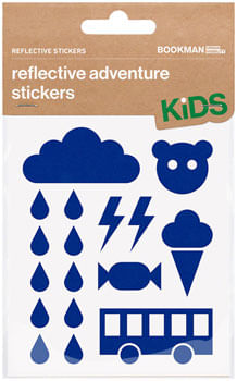 Bookman Reflective  Sticker Pack - Adventure Kid's, Assorted Shapes, Blue
