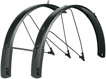 SKS B75 Bluemels Style Full Coverage Fender Set - 75mm, 27.5/29/700 x 2.25-2.6", Matte Black