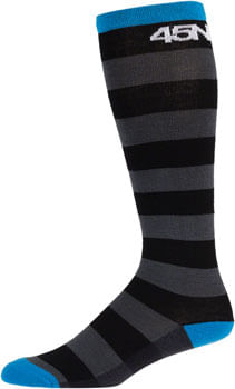 45NRTH Stripe Midweight Knee Wool Sock - Black, Small