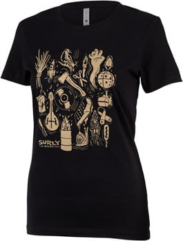 Surly Stamp Collection Women's T-Shirt - Black, Large