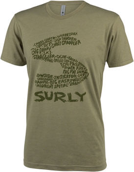 Surly Steel Consortium Men's T-Shirt - Light Olive, 2X-Large