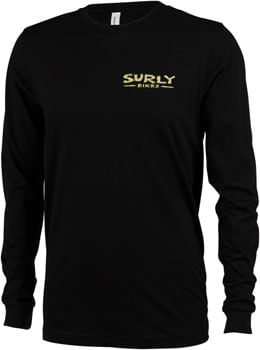 Surly Dark Feather Long Sleeve Tee - Black, Unisex, Medium