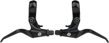 Promax XL-378 Brake Lever Set - Long Pull, 2-Finger, Tooled Reach Adjust, For Linear Pull Brakes, Black