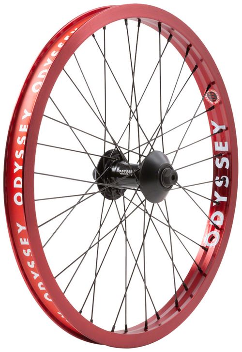 Odyssey Hazard Lite Front Wheel - 20", 3/8" x 100mm, Rim Brake, Anodized Red, Clincher