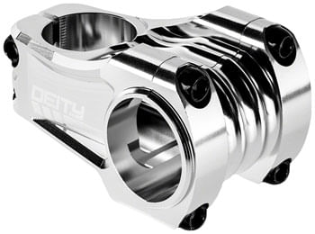 DEITY Copperhead Stem - 50mm, 31.8mm Clamp, +/-0, 1 1/8", Silver