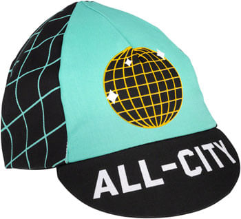 All-City Club Tropic Cycling Cap - Black, Goldenrod, Teal, One Size