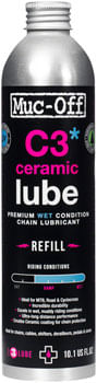 Muc-Off C3 Wet Ceramic Bike Chain Lube - 300ml, Aluminum Refill Bottle