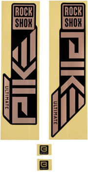 RockShox Fork Decal Kit - Pike Ultimate, 27.5"/29", Matte Copper Foil For High Gloss Black (2023+)