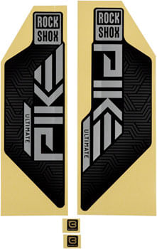 RockShox Fork Decal Kit - Pike Ultimate, 27.5"/29", Matte Silver Foil For Gloss Black (2023+)