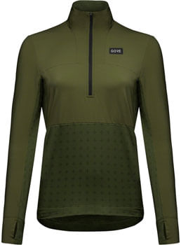 Gorewear Trail KPR Hybrid 1/2-Zip Jersey - Utility Green, Women's, Medium