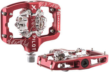 Chromag Pilot Pedals - Dual Sided Clipless, 9/16", Red, Regular