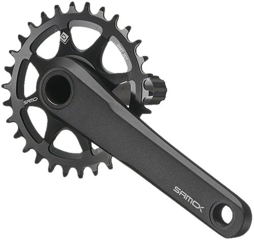 Samox TAM38 Fat Bike Crankset - 175mm, 11-Speed, 30t, Direct Mount Samox, 24mm CrMo Crank Spindle, For 100mm BB Shell, Black