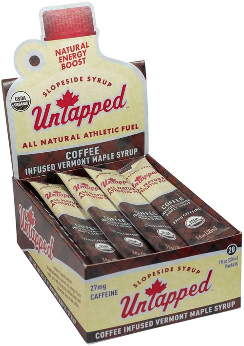 UnTapped Maple Syrup Energy Gel with Caffeine - Coffee, Box of 20