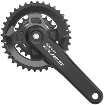 Shimano CUES FC-U4010-2B Crankset - 170mm, 9/10/11-Speed, 36/22t, Riveted, Hollowtech II Spindle Interface, CL 3mm Outboard,  Black