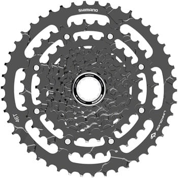 Shimano CUES  CS-LG400-9 Cassette - 9-Speed, 11-46t, LINKGLIDE, Black