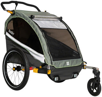 Burley D'Lite X Child Trailer - Double, Sage Green