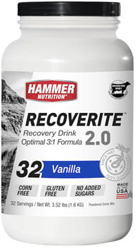 Hammer Nutrition Recoverite 2.0 Recovery Drink - Vanilla, 32 Serving Canister