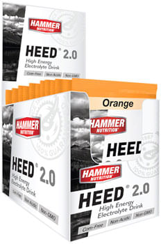 Hammer Nutrition HEED 2.0 High Energy Electrolyte Drink - Orange, 12 Single Serving Packets