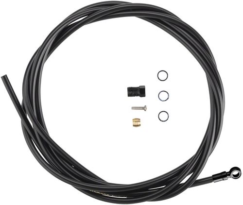 Shimano SM-BH90-SBM High Pressure Disc Brake Hose Kit with Black Banjo Fitting - 2000mm, W/O Banjo Bolt, Black