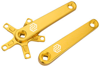 Promax SQ-1 Crank Arm Set - 170mm, Square Taper JIS Spindle Interface, 110mm BCD, Gold