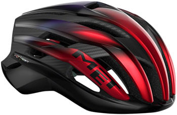 MET Trenta 3K Carbon MIPS Helmet - Red Iridescent, Large